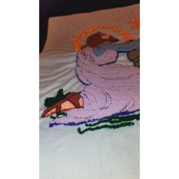 Vintage Embroidered Jesus Prayer Wall Hanging Tapestry Art - Picture 9 of 11